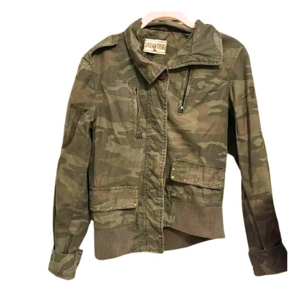 Urban tribe camouflage embroidered jacket size medium - Picture 1 of 8